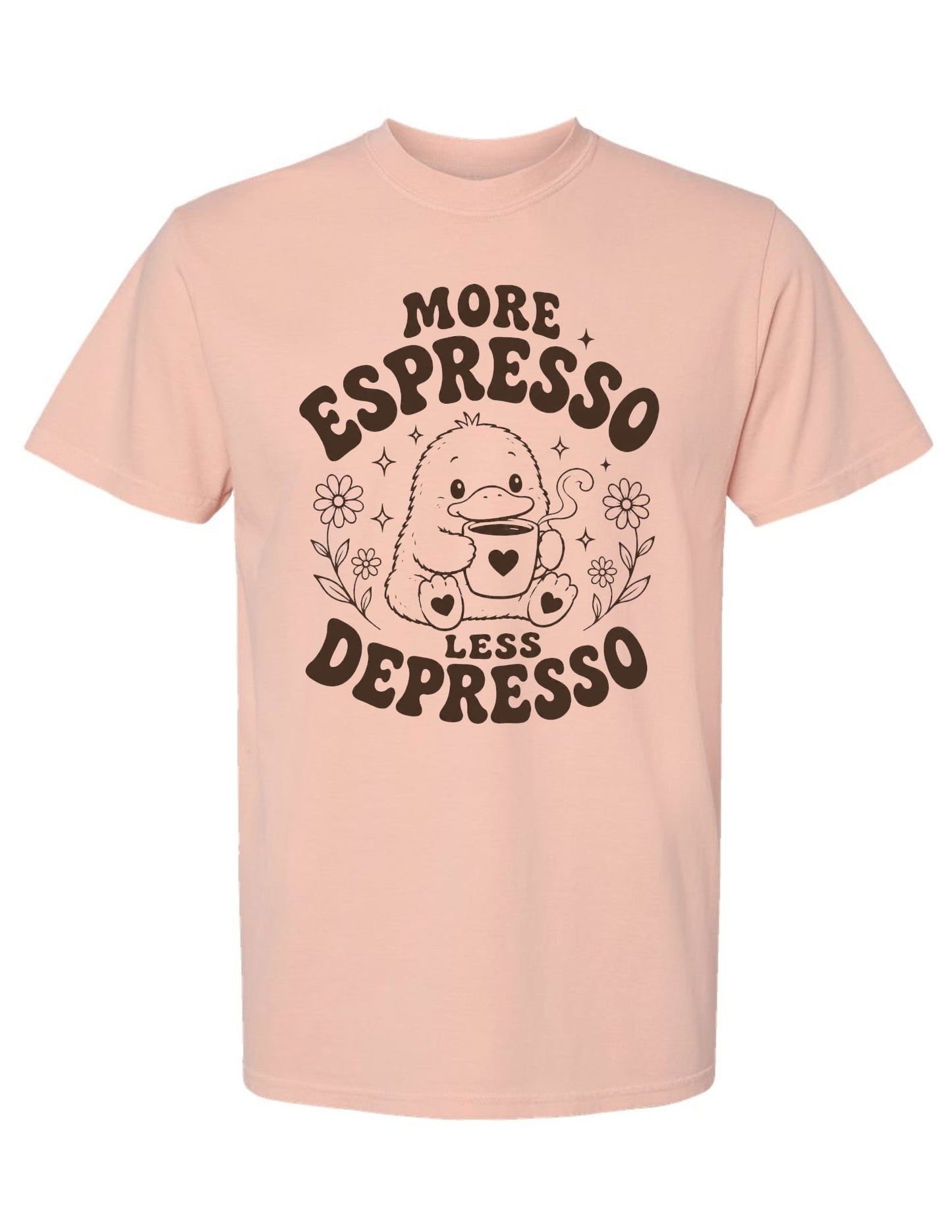 More Espresso Less Depresso Peach