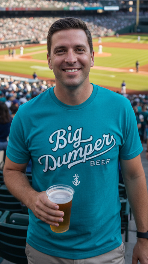 The Big Dumper Front Logo Teal